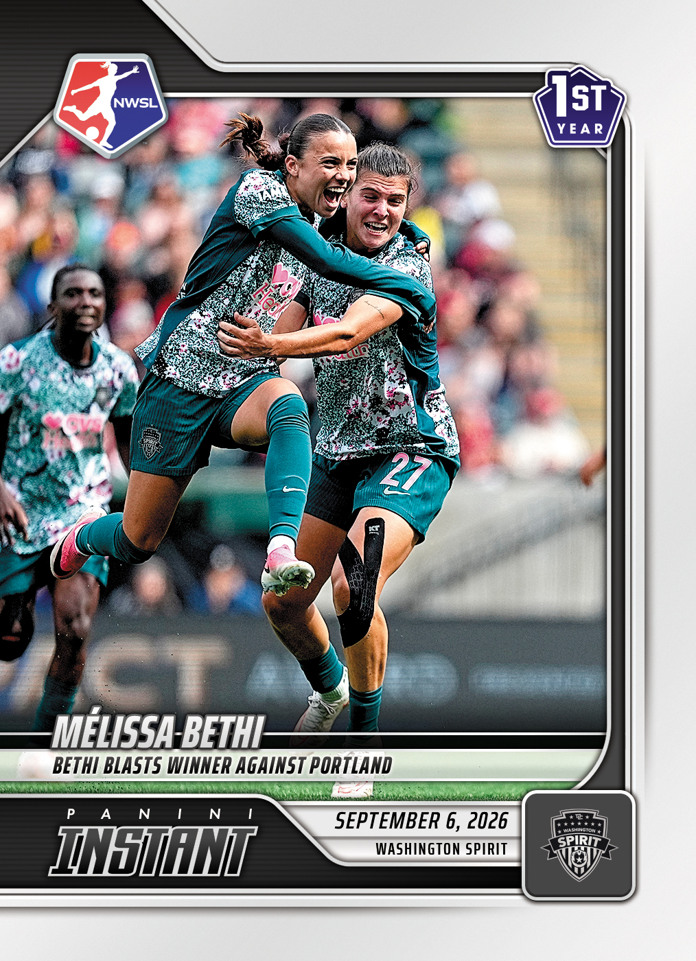 Detailed Image of Melissa Bethi - 2026 Panini Instant NWSL #165 - Base Card 25-pack
