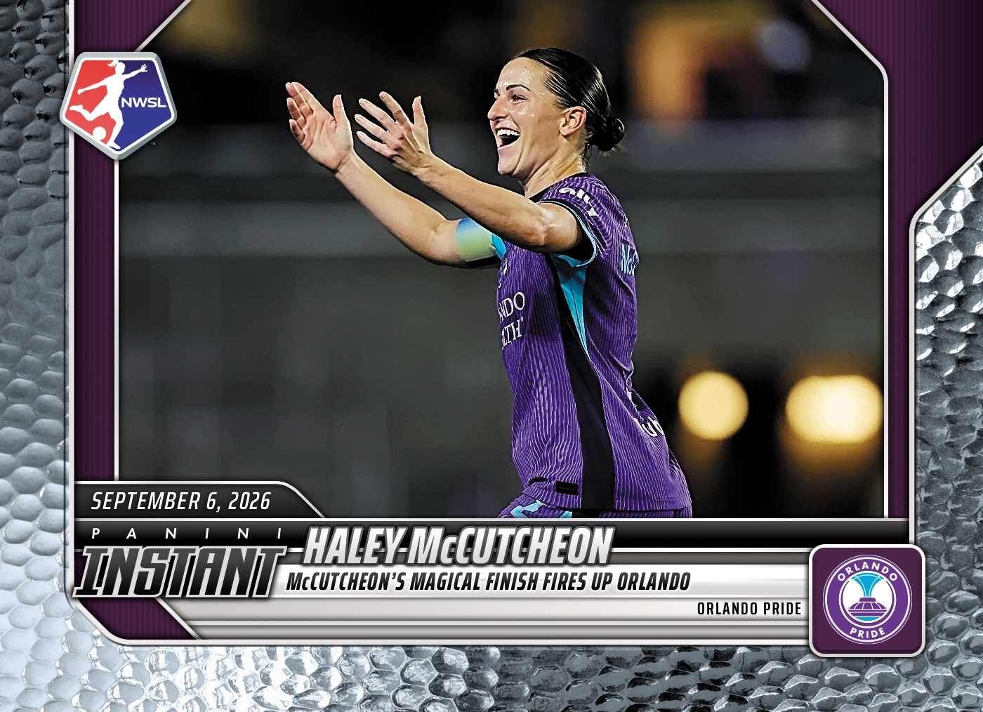 Detailed Image of Haley McCutcheon - 2026 Panini Instant NWSL #166 - Metallic /5