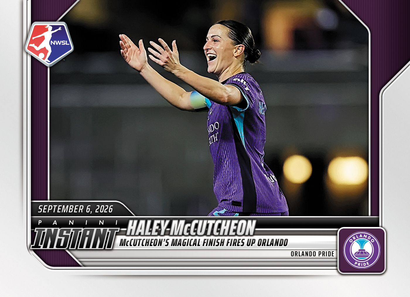 Detailed Image of Haley McCutcheon - 2026 Panini Instant NWSL #166 - Base Card 25-pack