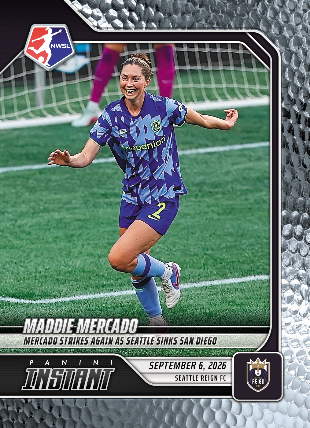 Detailed Image of Maddie Mercado - 2026 Panini Instant NWSL #167 - Metallic /5