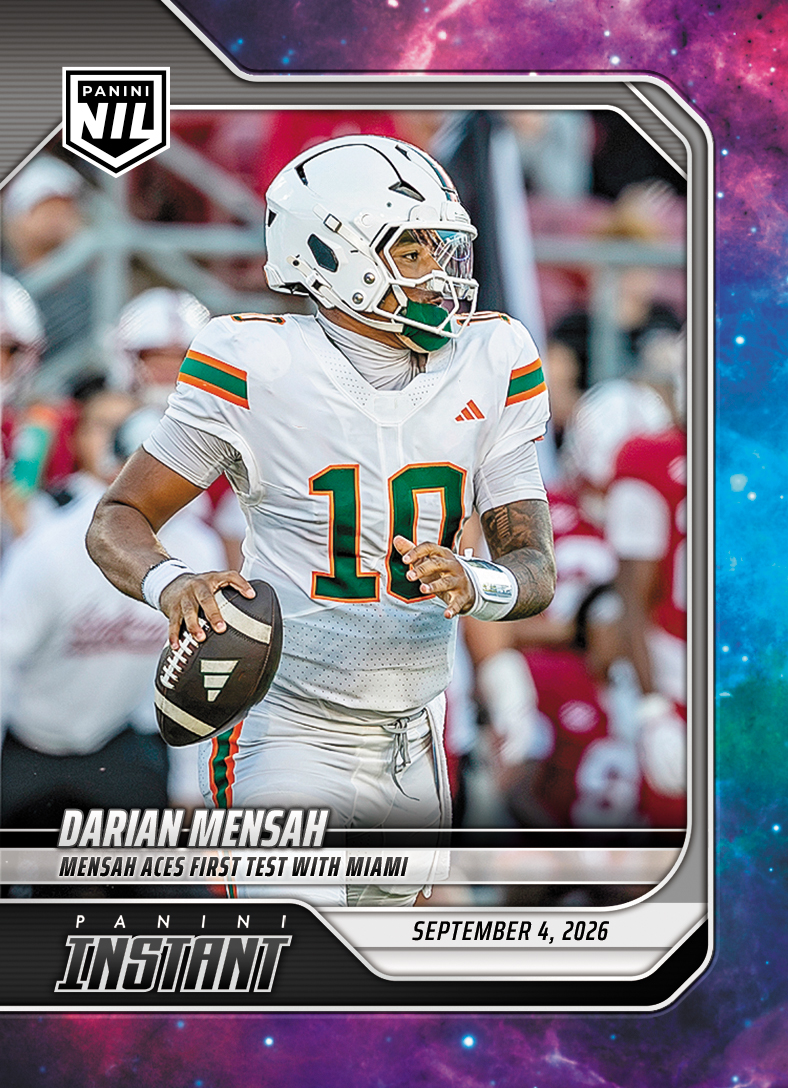 Detailed Image of Darian Mensah - 2026 Panini Instant NIL College Football #1-DME - Galaxy 1/1