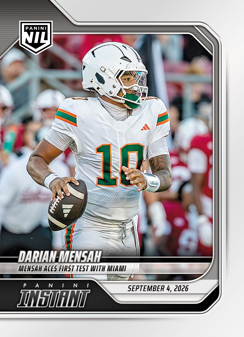 Detailed Image of Darian Mensah - 2026 Panini Instant NIL College Football #1-DME - Base Card 25-pack