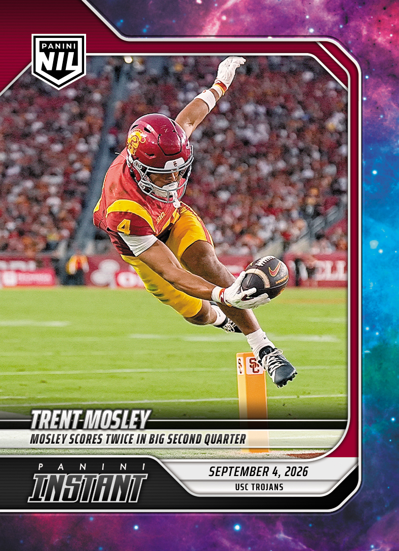 Detailed Image of Trent Mosley - 2026 Panini NIL College Football #1-TMO - Galaxy 1/1