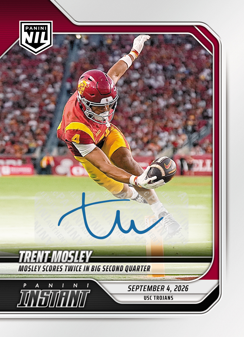 Detailed Image of Trent Mosley - 2026 Panini NIL College Football #1-TMO - Base /49 Auto