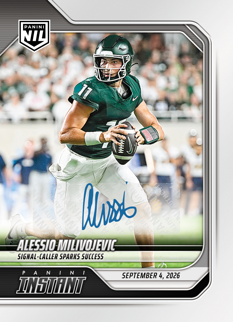 Product image 1 for - Alessio Milivojevic - 2026 Panini Instant NIL College Football #1-AMI - Base /99 Auto