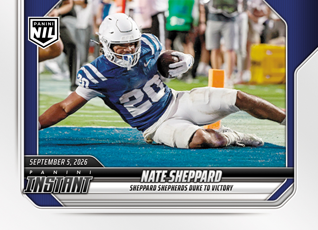 Detailed Image of Nate Sheppard - 2026 Panini Instant NIL College Football #1-NSH - Base Card 25-pack