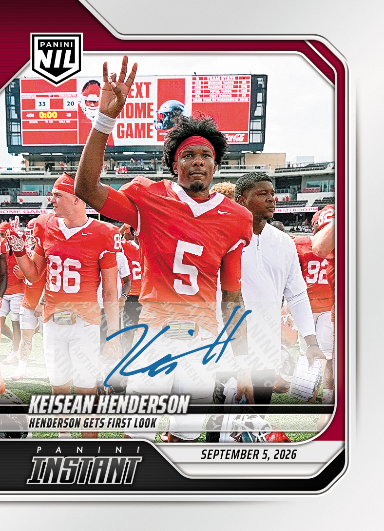 Detailed Image of Keisean Henderson - 2026 Panini NIL College Football #1-KHE - Base /49 Auto