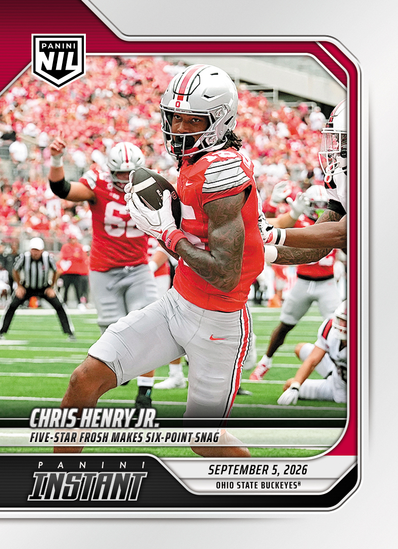 Detailed Image of Chris Henry Jr. - 2026 Panini Instant NIL College Football #1-CHJ - Base Card 10-pack