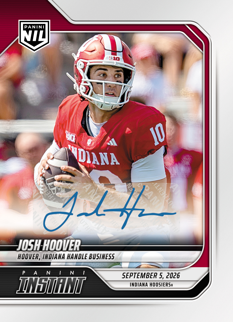 Detailed Image of Josh Hoover - 2026 Panini NIL College Football #1-JHO - Base /49 Auto
