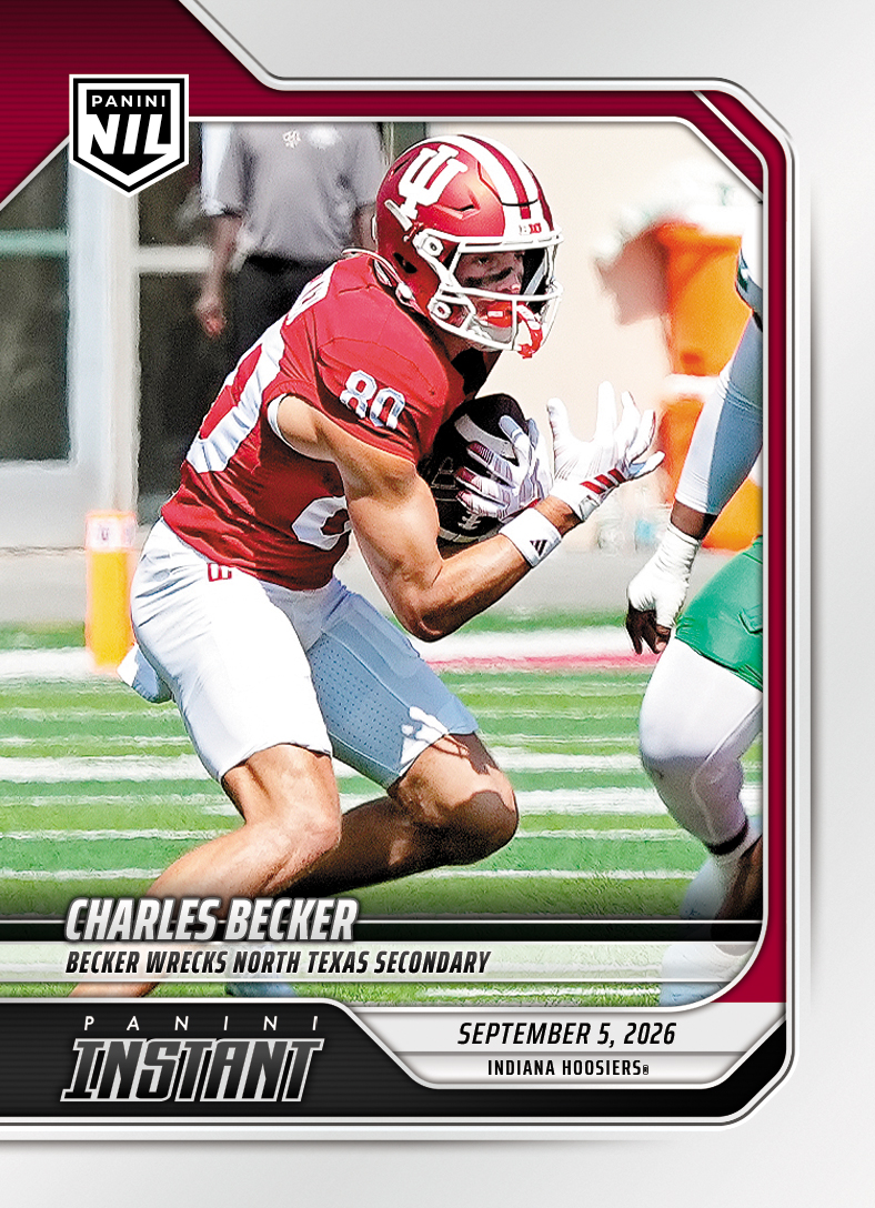 Detailed Image of Charles Becker - 2026 Panini NIL College Football #1-CHB - Base Card