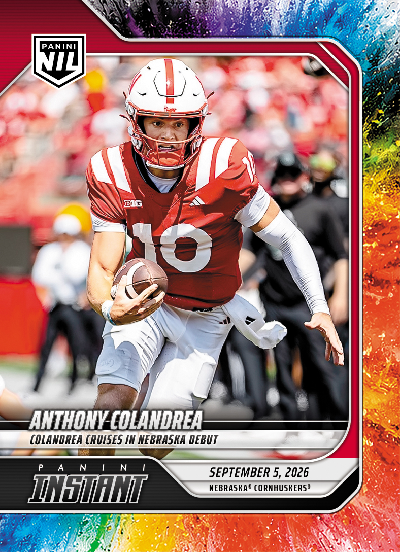 Detailed Image of Anthony Colandrea - 2026 Panini NIL College Football #1-ACO - Color Blast /10 Auto