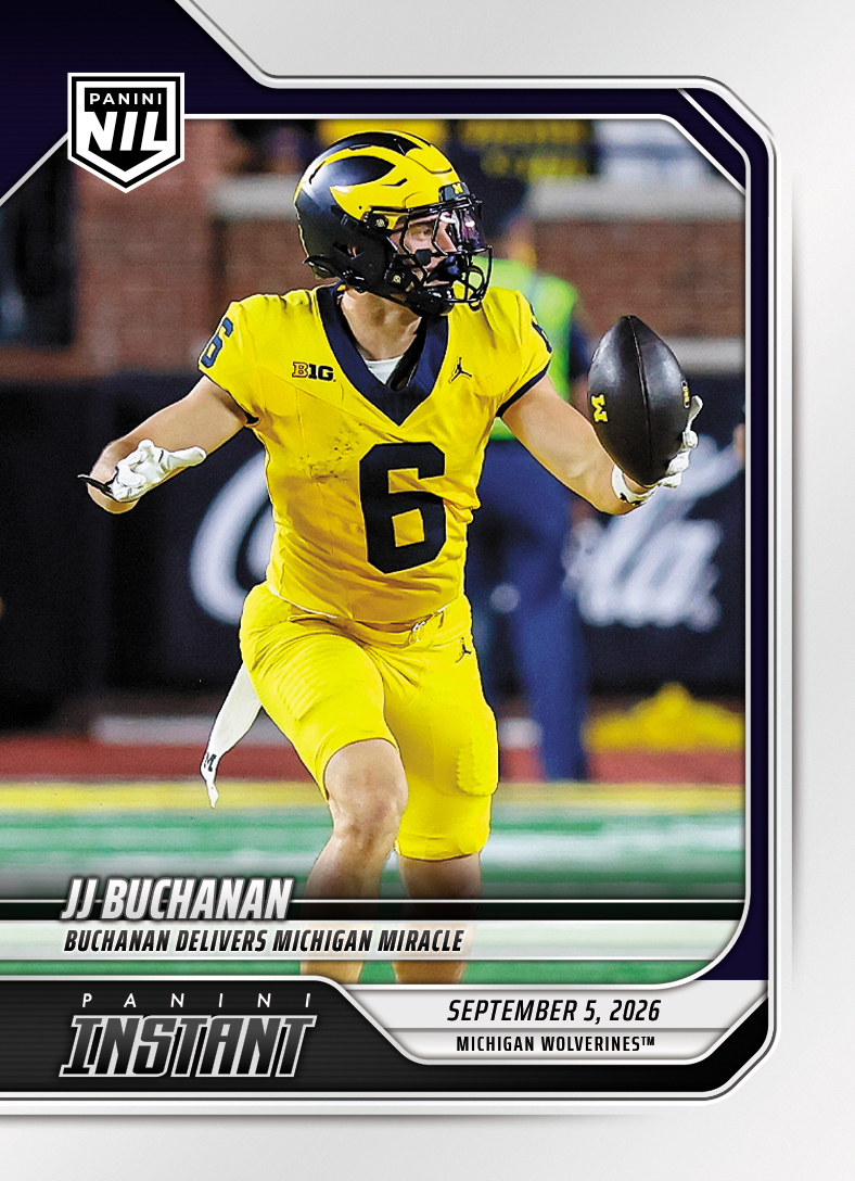 Detailed Image of JJ Buchanan - 2026 Panini Instant NIL College Football #1-JJB - Base Card 25-pack