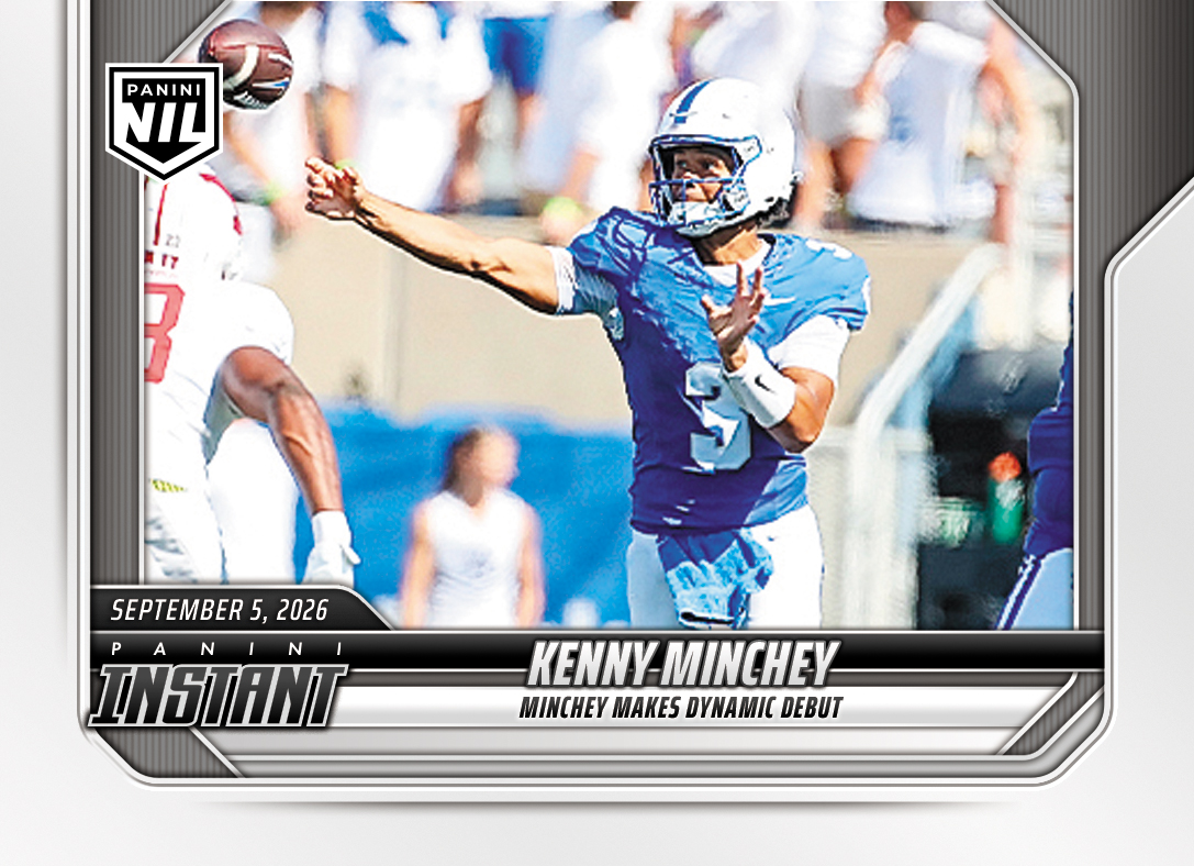 Detailed Image of Kenny Minchey - 2026 Panini Instant NIL College Football #1-KMI - Base Card 10-pack