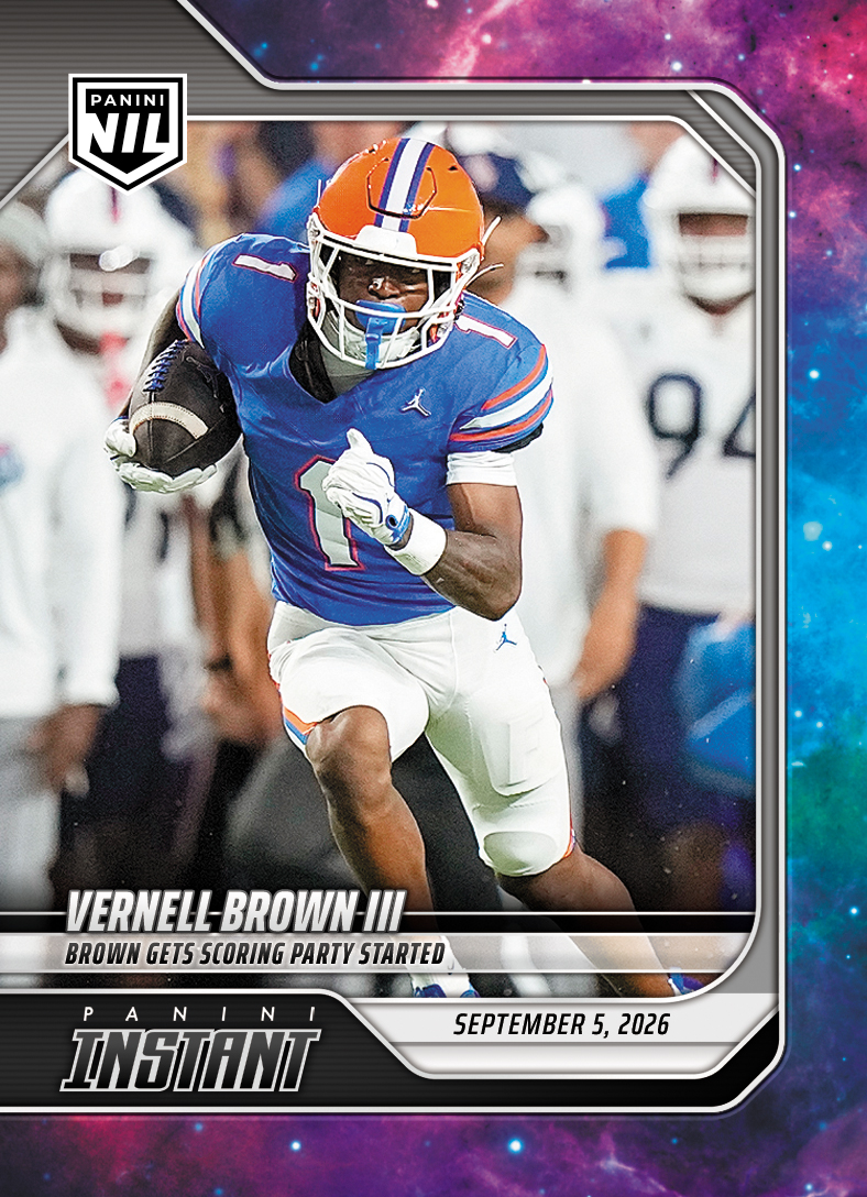 Detailed Image of Vernell Brown III - 2026 Panini Instant NIL College Football #1-VB3 - Galaxy 1/1