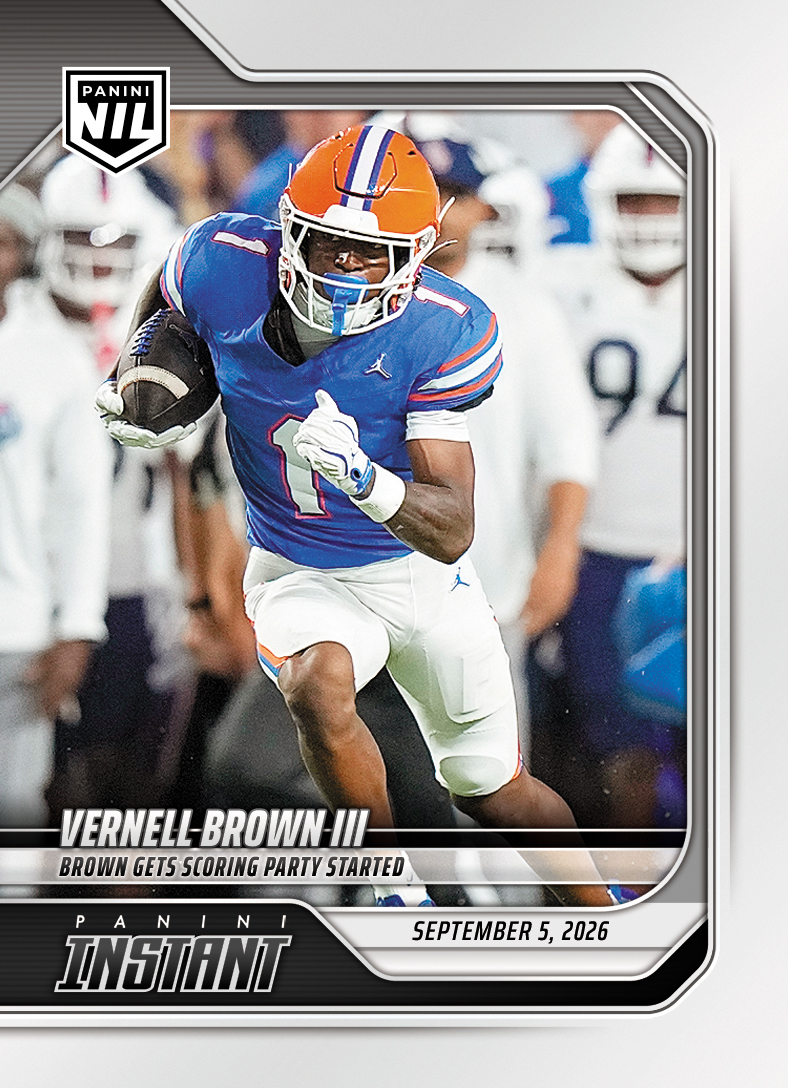 Detailed Image of Vernell Brown III - 2026 Panini Instant NIL College Football #1-VB3 - Base Card 5-pack