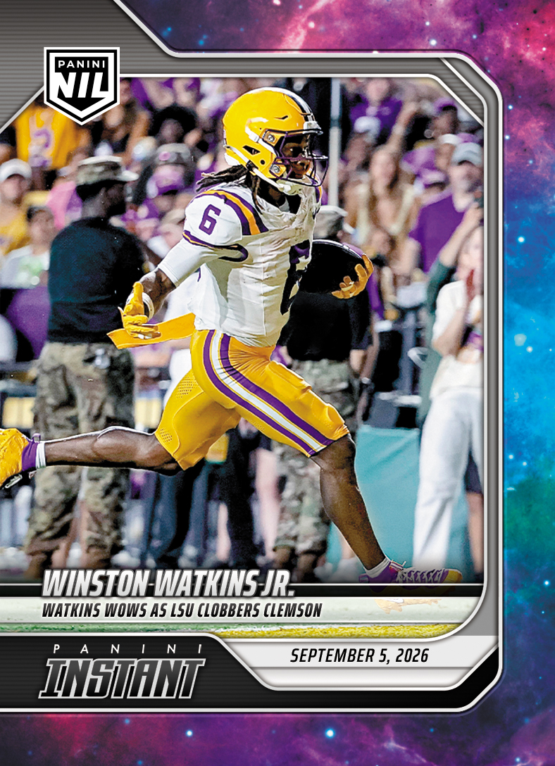 Product image 1 for - Winston Watkins Jr. - 2026 Panini Instant NIL College Football #1-WWJ - Galaxy 1/1