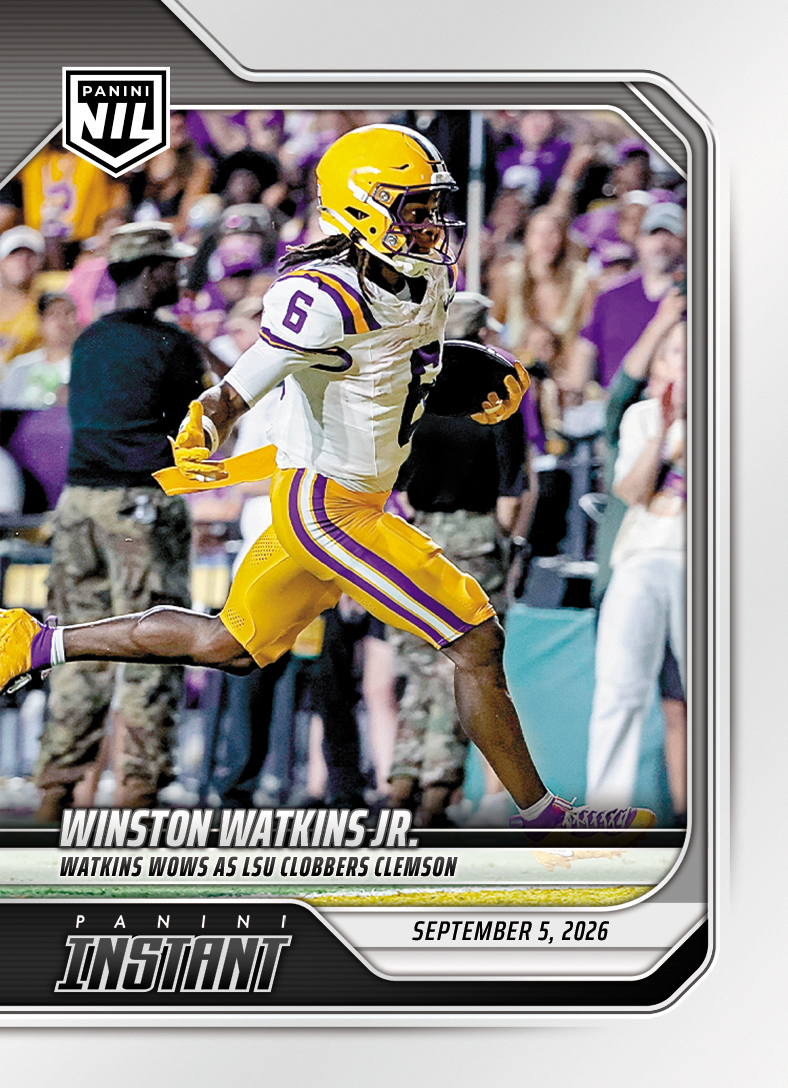 Detailed Image of Winston Watkins Jr. - 2026 Panini Instant NIL College Football #1-WWJ - Base Card 5-pack