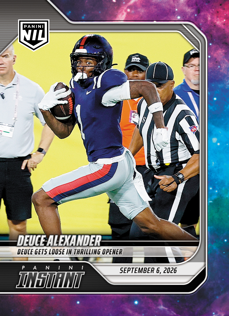 Product image 1 for - Deuce Alexander - 2026 Panini Instant NIL College Football #1-DAL - Galaxy 1/1