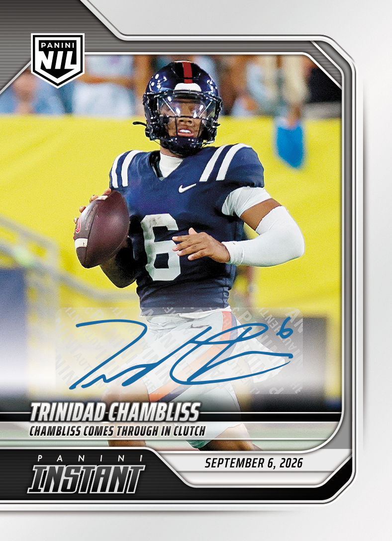 Product image 1 for - Trinidad Chambliss - 2026 Panini Instant NIL College Football #1-TCH - Base /25 Auto