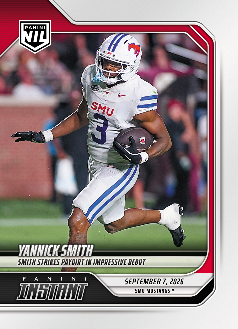 Detailed Image of Yannick Smith - 2026 Panini Instant NIL College Football #1-YSM - Base Card 25-pack