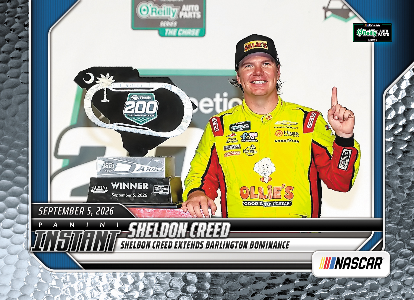 Detailed Image of Sheldon Creed - 2026 Panini Instant NASCAR #78 - Metallic /5