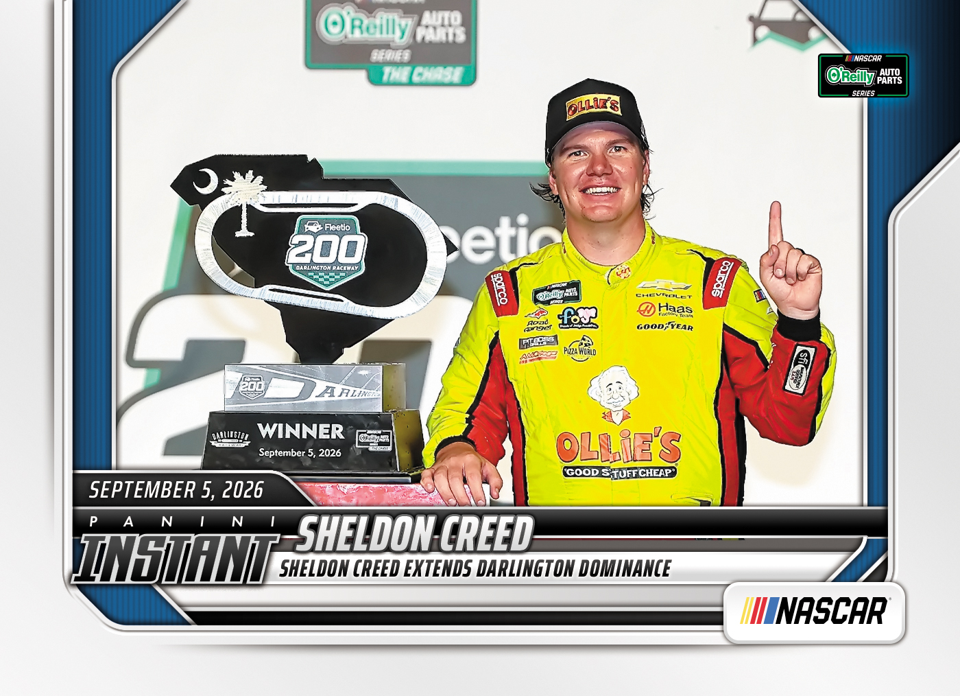 Detailed Image of Sheldon Creed - 2026 Panini Instant NASCAR #78 - Base Card 25-pack