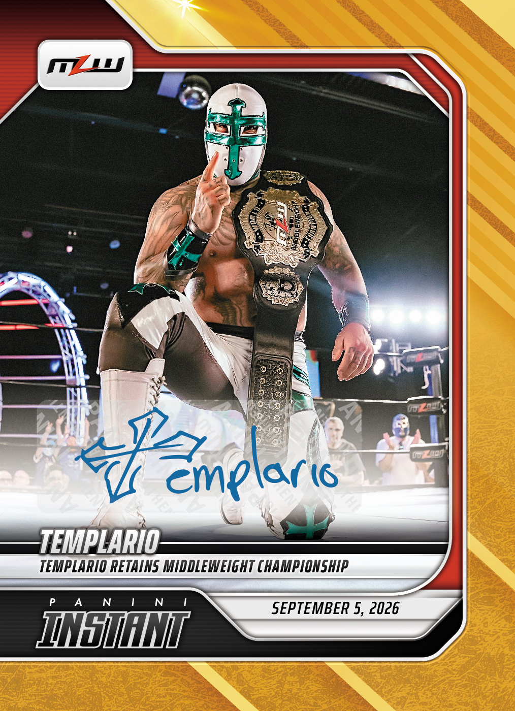 Product image 1 for - Templario - 2026 Panini Instant MLW #11 - Gold /10 Auto