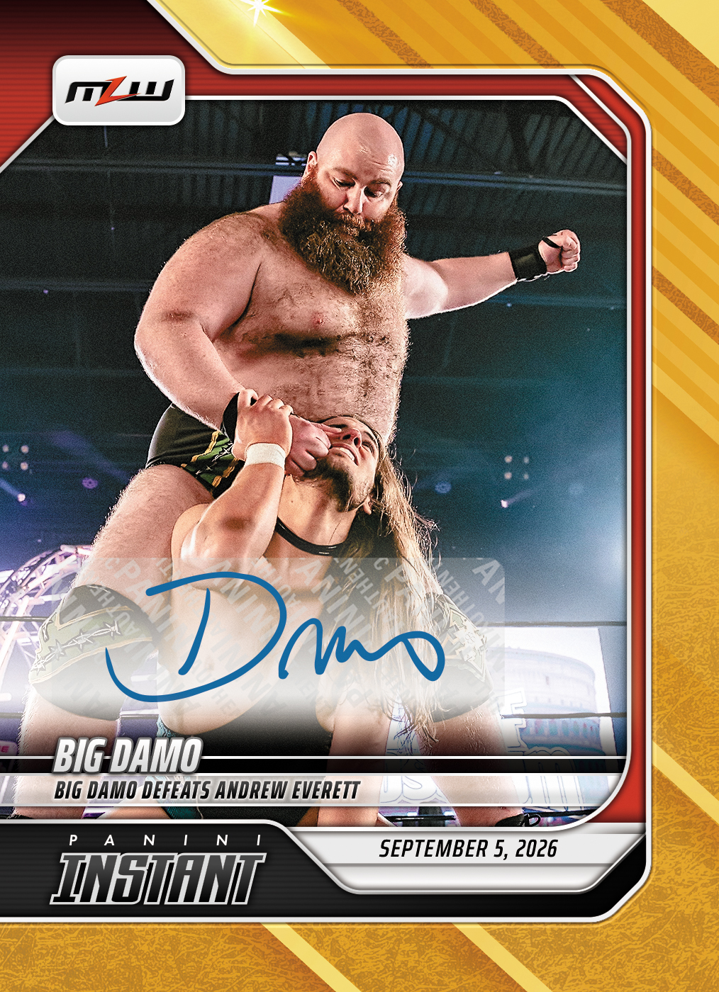 Detailed Image of Big Damo - 2026 Panini Instant MLW #13 - Gold /10 Auto