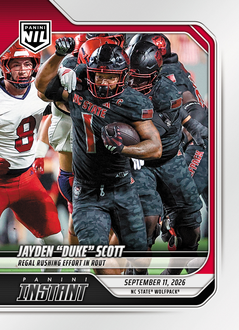 Detailed Image of Jayden "Duke" Scott - 2026 Panini Instant NIL College Football #2-JDS - Base Card 25-pack