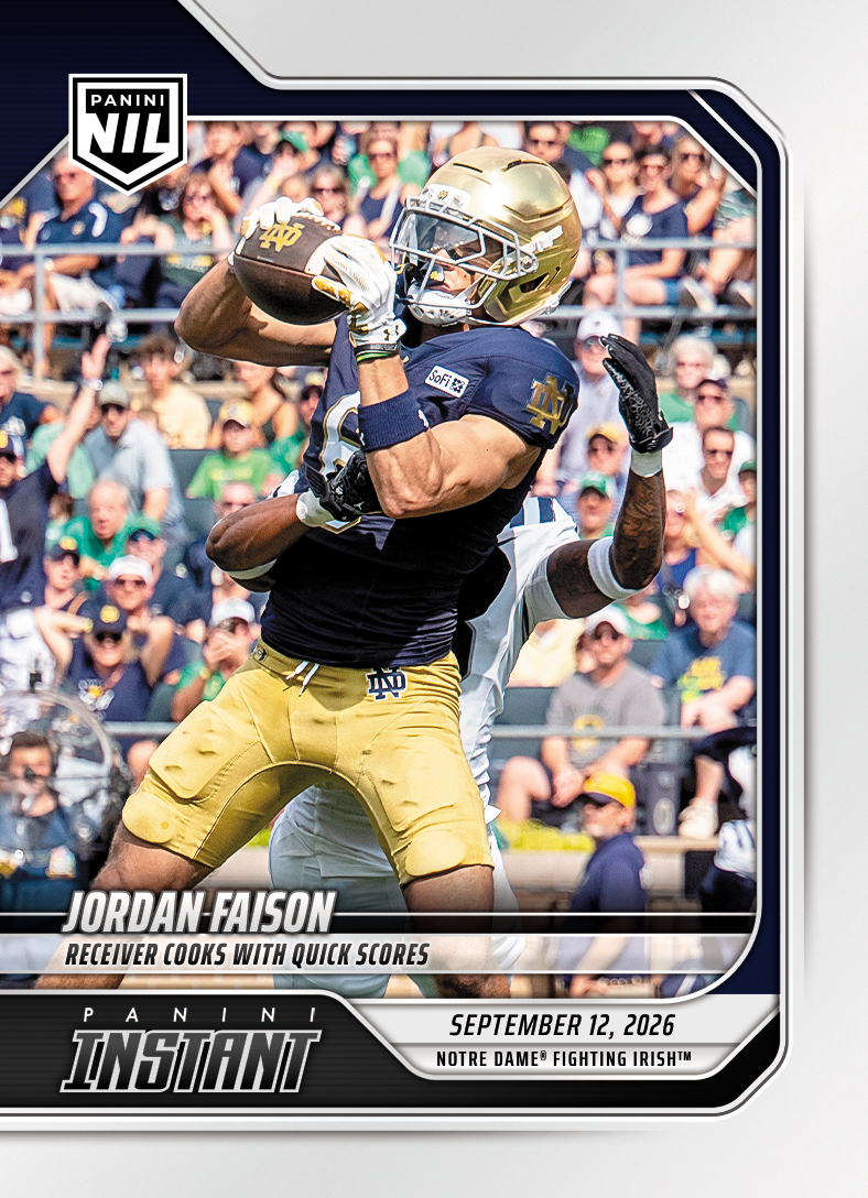 Detailed Image of Jordan Faison - 2026 Panini Instant NIL College Football #2-JFA - Base Card 25-pack