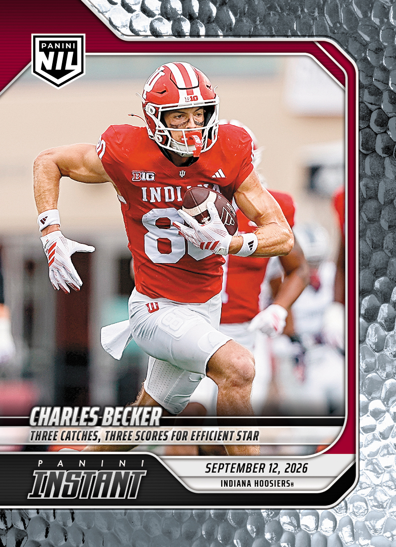 Detailed Image of Charles Becker - 2026 Panini NIL College Football #2-CBE - Metallic /5