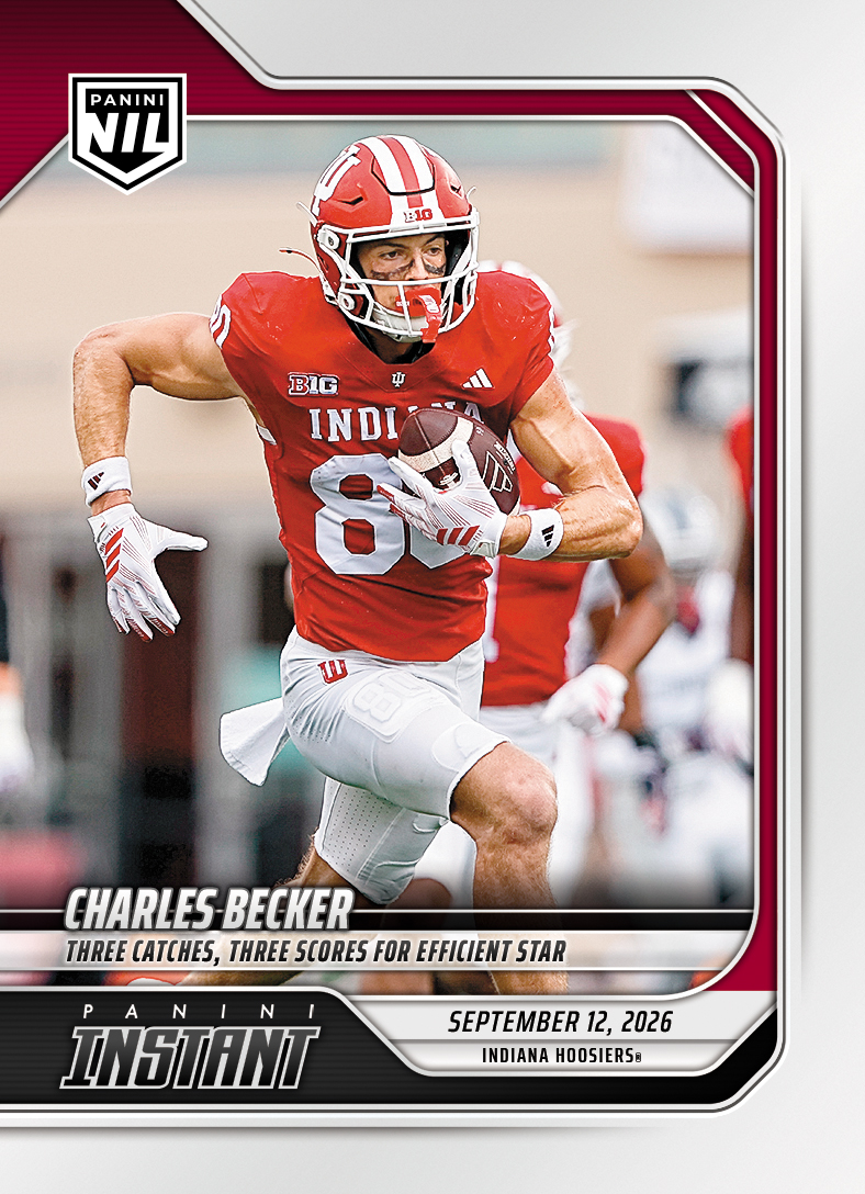 Detailed Image of Charles Becker - 2026 Panini NIL College Football #2-CBE - Base Card 25-pack