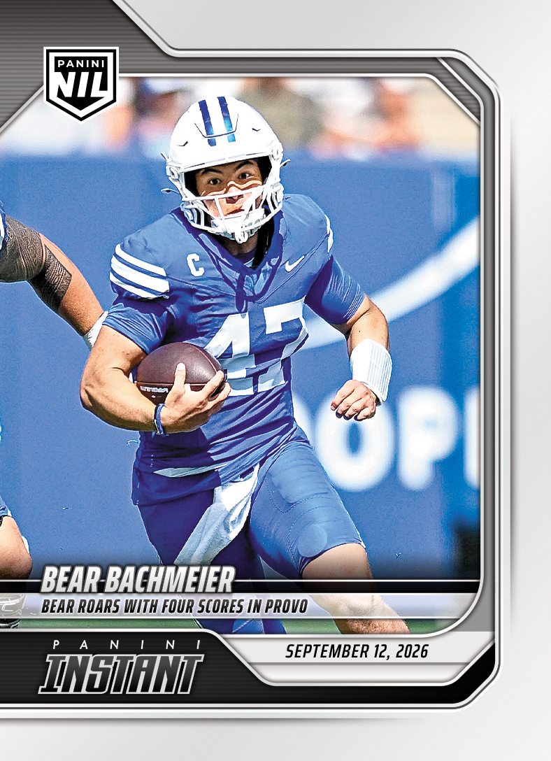 Detailed Image of Bear Bachmeier - 2026 Panini Instant NIL College Football #2-BBA - Base Card 25-pack