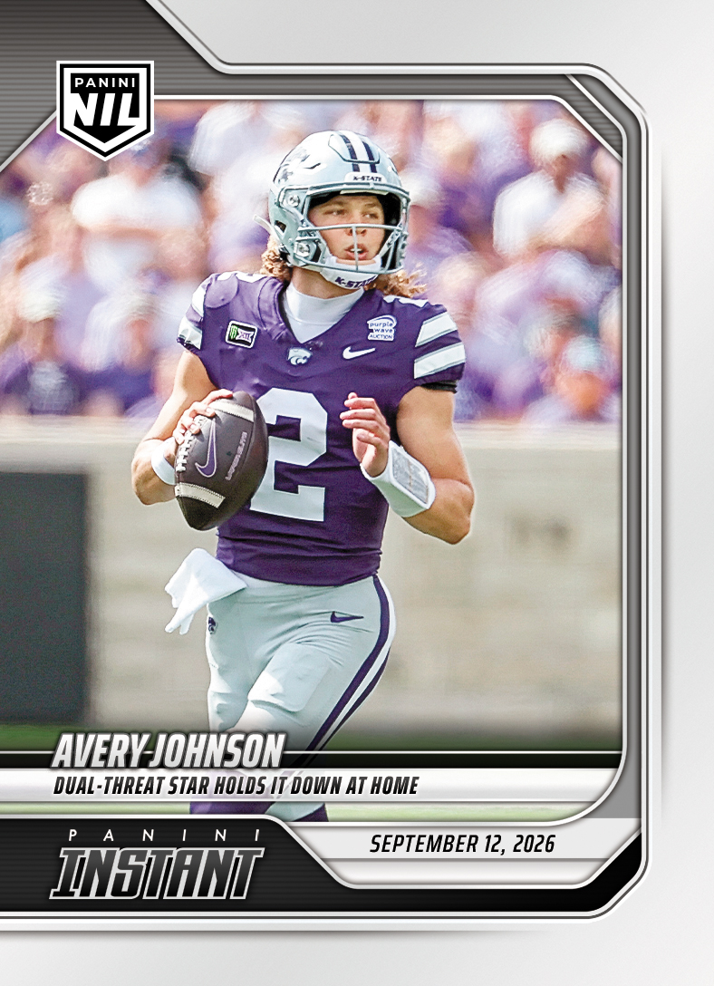 Detailed Image of Avery Johnson - 2026 Panini NIL College Football #2-AJO - Base Card 10-pack