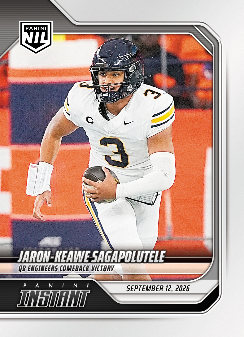 Detailed Image of Jaron-Keawe Sagapolutele - 2026 Panini Instant NIL College Football #2-JKS - Base Card 25-pack