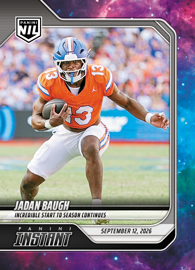 Detailed Image of Jadan Baugh - 2026 Panini Instant NIL College Football #2-JBA - Galaxy 1/1