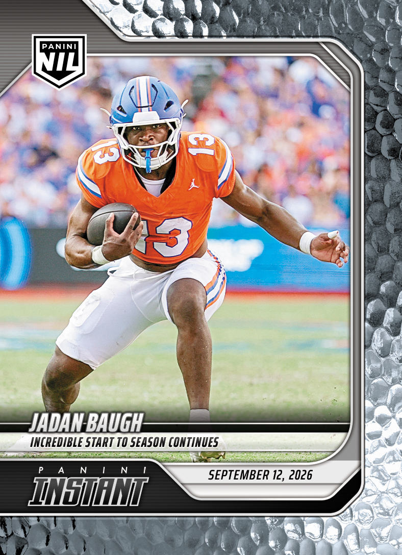 Detailed Image of Jadan Baugh - 2026 Panini Instant NIL College Football #2-JBA - Metallic /5