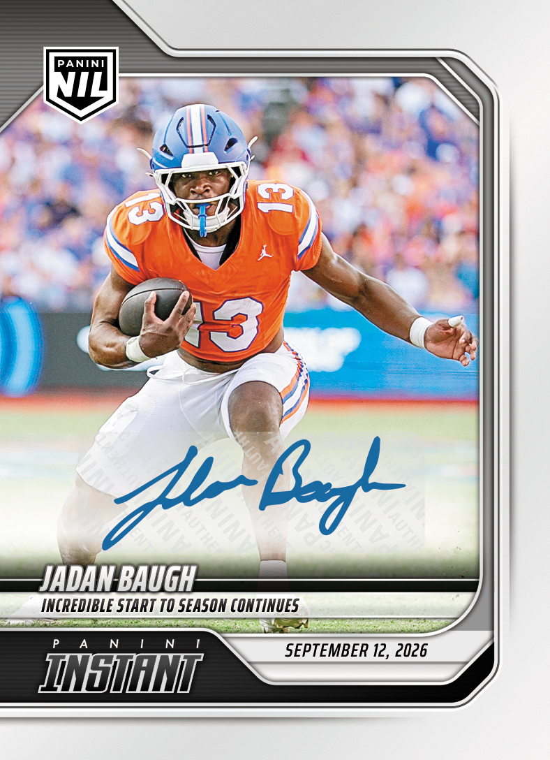 Detailed Image of Jadan Baugh - 2026 Panini Instant NIL College Football #2-JBA - Base /99 Auto