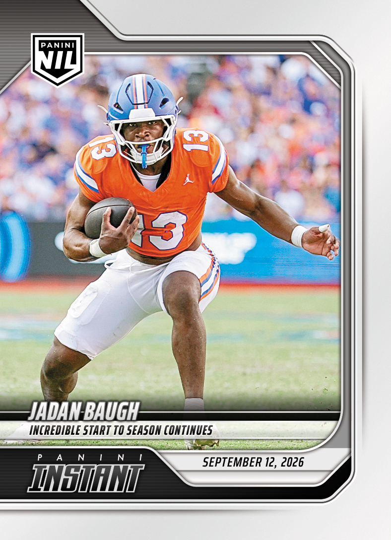 Detailed Image of Jadan Baugh - 2026 Panini Instant NIL College Football #2-JBA - Base Card 25-pack