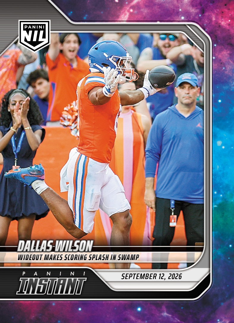 Detailed Image of Dallas Wilson - 2026 Panini Instant NIL College Football #2-DWI - Galaxy 1/1