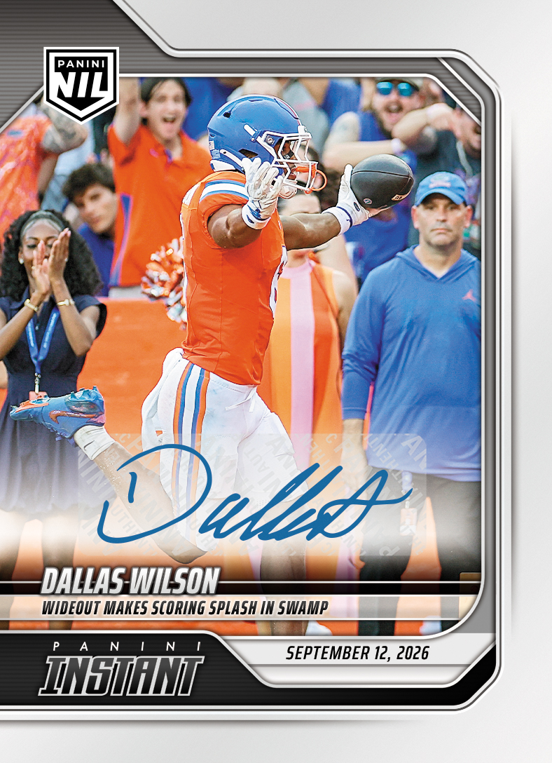 Detailed Image of Dallas Wilson - 2026 Panini Instant NIL College Football #2-DWI - Base /99 Auto