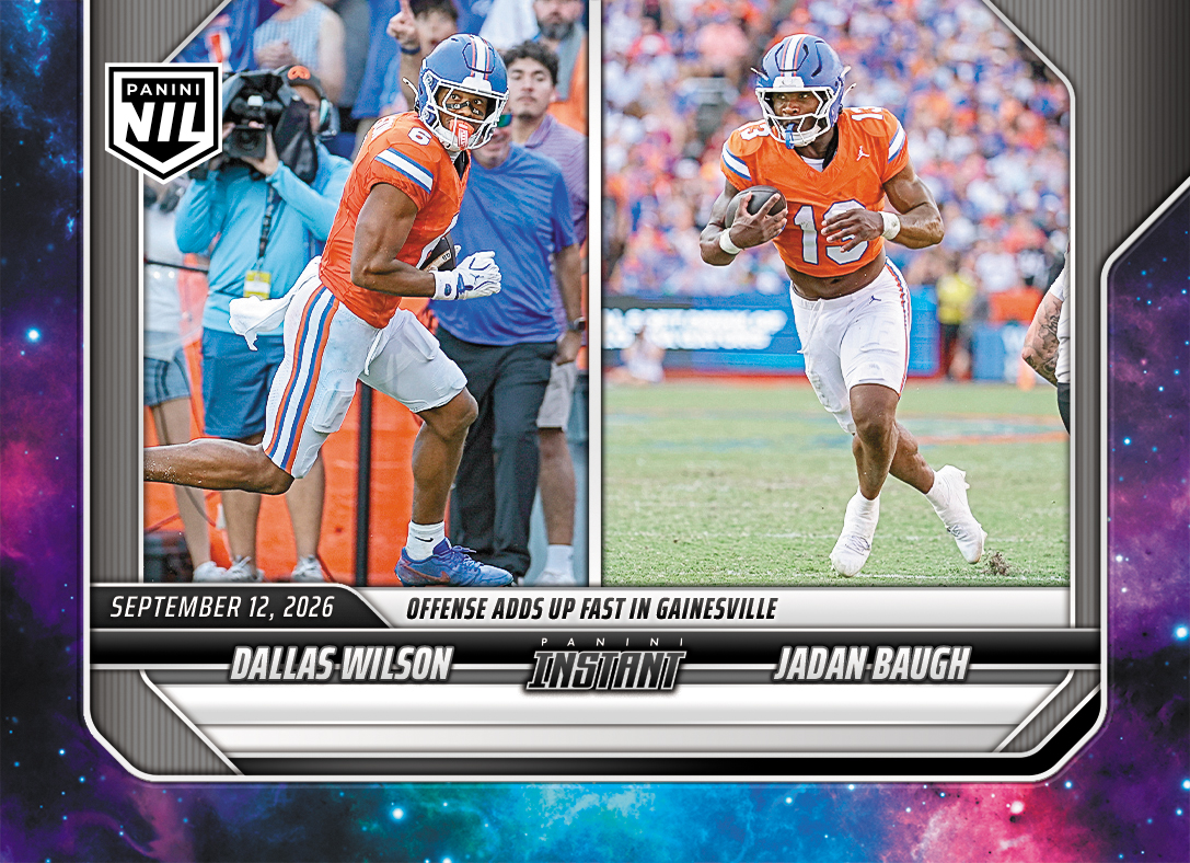 Detailed Image of Dallas Wilson/Jadan Baugh - 2026 Panini NIL College Football #2-FLA - Galaxy 1/1