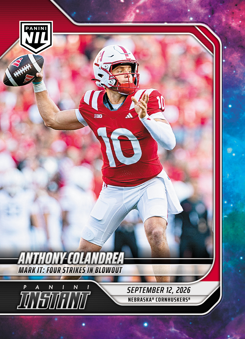 Detailed Image of Anthony Colandrea - 2026 Panini Instant NIL College Football #2-ACO - Galaxy 1/1