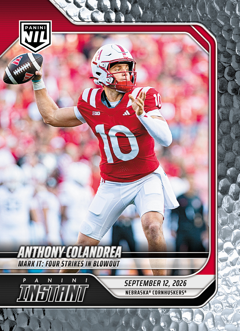 Detailed Image of Anthony Colandrea - 2026 Panini Instant NIL College Football #2-ACO - Metallic /5