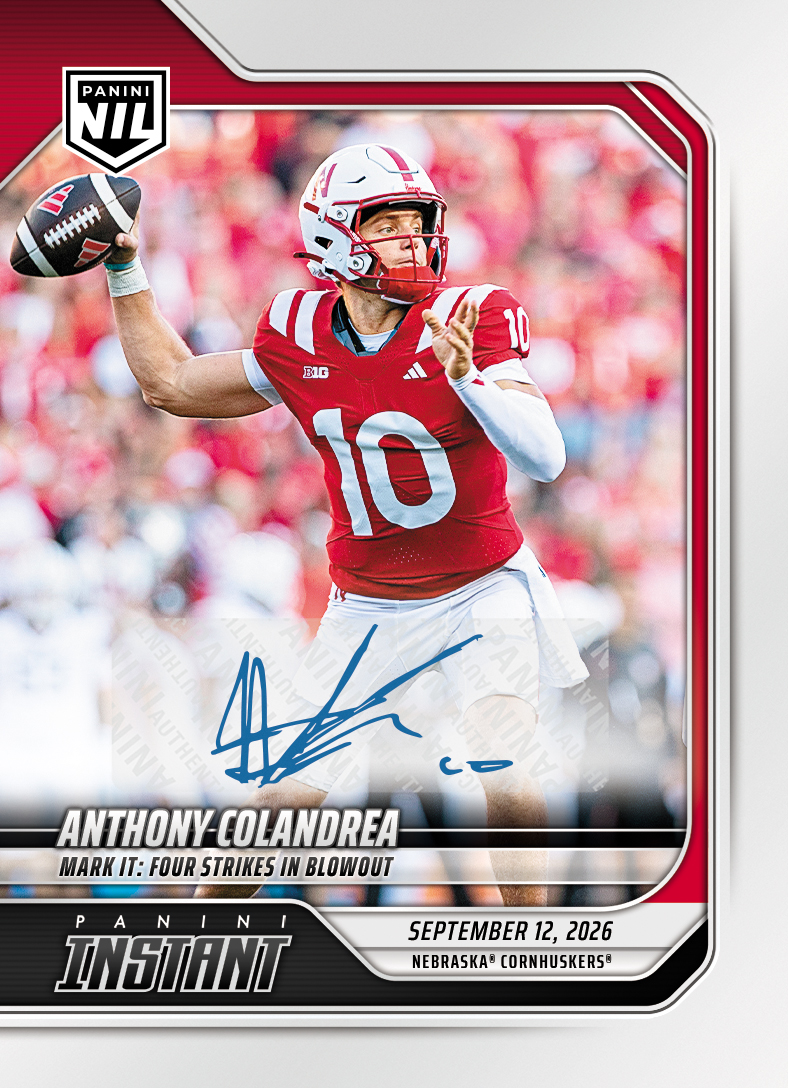 Detailed Image of Anthony Colandrea - 2026 Panini Instant NIL College Football #2-ACO - Base /49 Auto