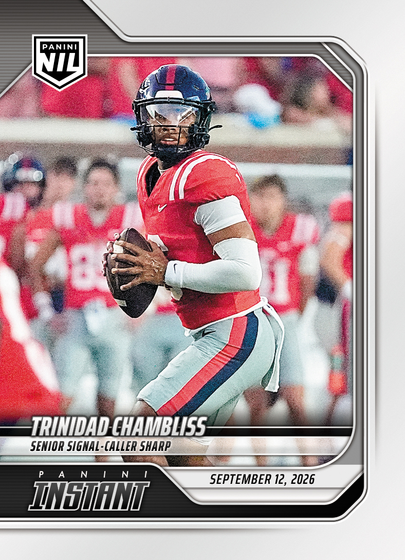 Detailed Image of Trinidad Chambliss - 2026 Panini Instant NIL College Football #2-TCH - Base Card 10-pack
