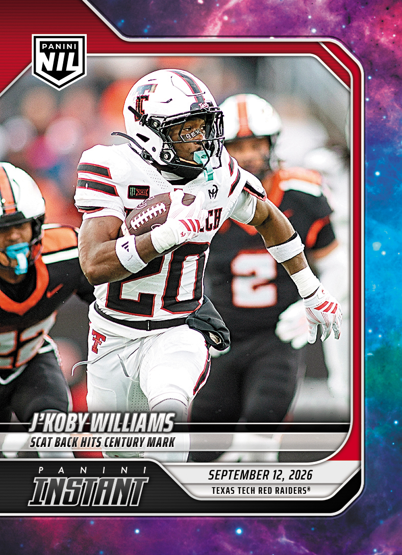 Detailed Image of J'Koby Williams - 2026 Panini NIL College Football #2-JKW - Galaxy 1/1
