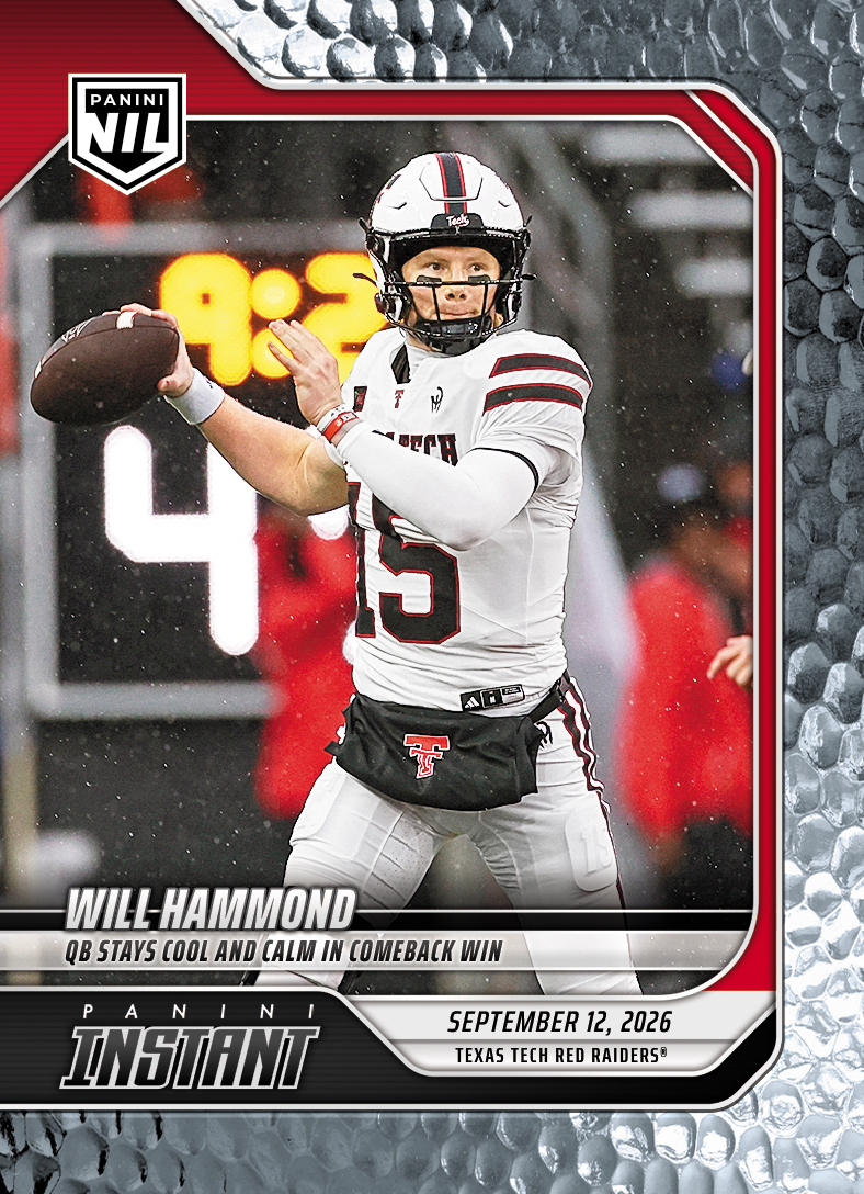 Detailed Image of Will Hammond - 2026 Panini NIL College Football #2-WHA - Metallic /5