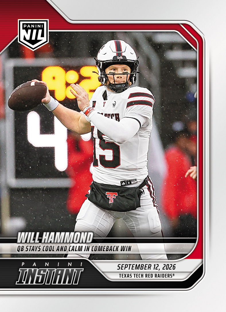 Detailed Image of Will Hammond - 2026 Panini NIL College Football #2-WHA - Base Card 5-pack