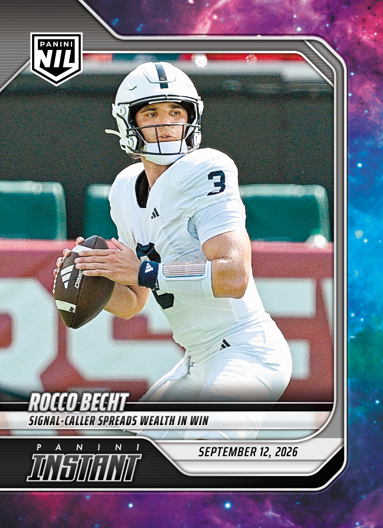 Detailed Image of Rocco Becht - 2026 Panini Instant NIL College Football #2-RBE - Galaxy 1/1